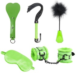 green leather bdsm kit 5 pcs