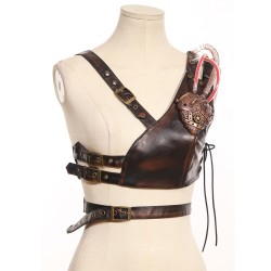 vintage wide leather waist belt cincher