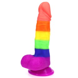 rainbow silicone dildo 7 2 inch